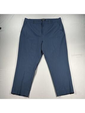Banana Republic Sculpted Stretch Pants 18P Blue Wide Leg Work Trousers
